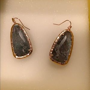 Kendra Scott earrings in rose gold